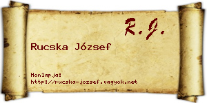 Rucska József névjegykártya